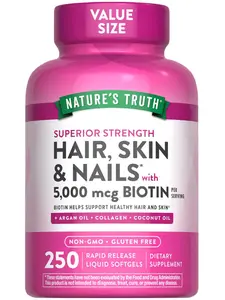 Hair, Skin & Nails Vitamins 5000mcg | 250 Softgels