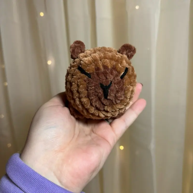 Handmade Crochet Sleepy Capybara