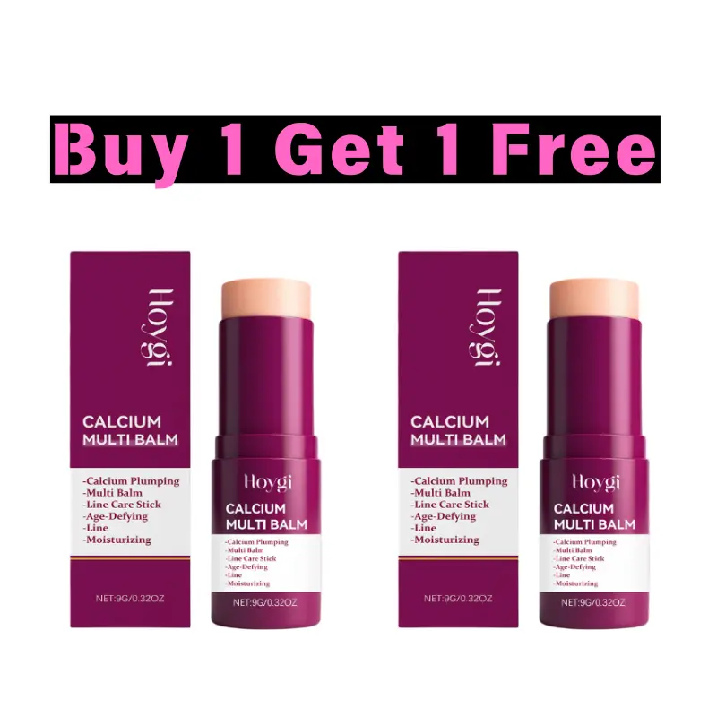 HOYGI 2PCS Calcium Intense Volume Balm - All Skins Anti-Wrinkle Firming Serum, Hyaluronic Acid Moisturizing Pore Corrector, Fresh Lightweight Crepe Stick, HydroBoost Makeup Base for Face Eyes, 24 Months