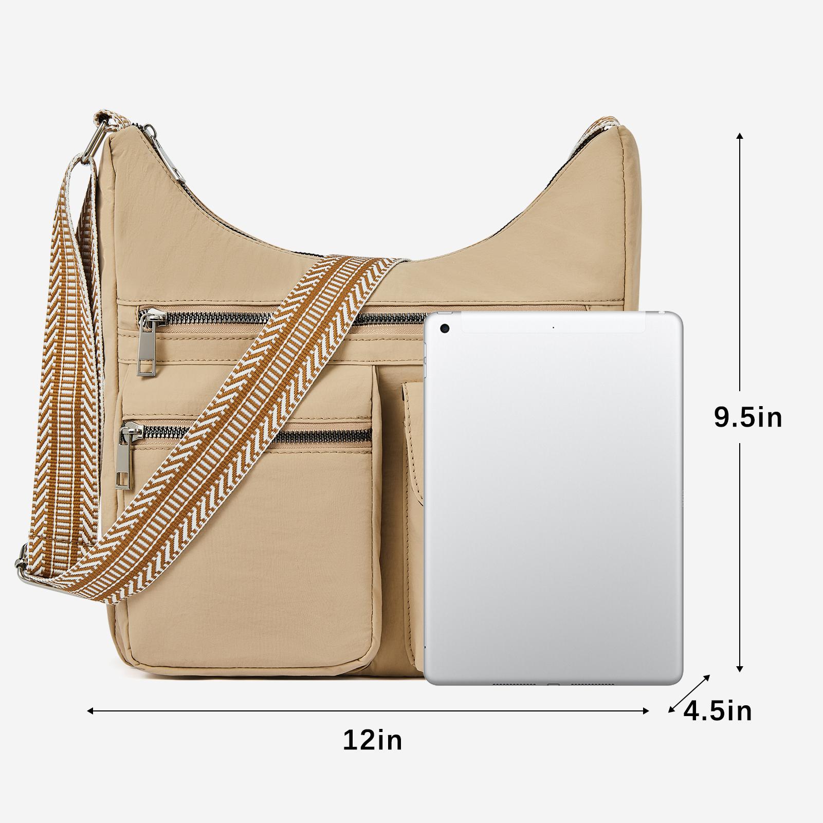 CLUCI TikTokShopSpringGlowUp Waterproof Nylon Crossbody Bags For Women Trendy Fashion Lightweight Shoulder Bag REID Purse For Ladies 12.9 Inch iPad Pro Gift Accessory purses crossbody bags outing bag