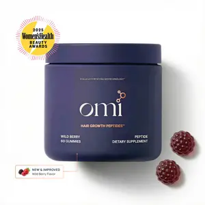 OMI Hair Growth Peptides  Gummies and Capsules for Women with Patented Follicle Fortifying Biotechnology, Now in Delicious Wild Berry Flavor