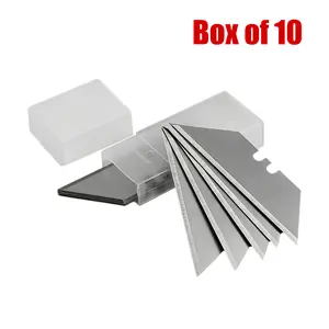 Heavy Duty SK5 Carbon Steel Utility Knife Blades – Maximum Durability Box Cutter Refills for Tough Cutting Tasks – Includes Portable Storage Dispenser – Compatible with All Major Retractable Utility Knives & Box Cutters