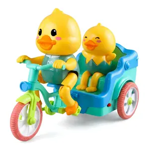 Light Up Musical Duck Tricycle Toy, Riding Duck Toy Vehicle for Toddlers & Kids
