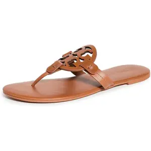 Tory Burch Womens Miller Soft Sandals - Bourbon Miele/Tan/Brown