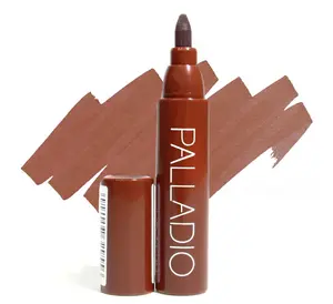 Palladio Lip Stain, Hydrating and Waterproof Formula, Matte Color Look, Longlasting All Day Wear Lip Color, Smudge Proof Natural Finish, Precise Chisel Tip Marker, Mocha Cream