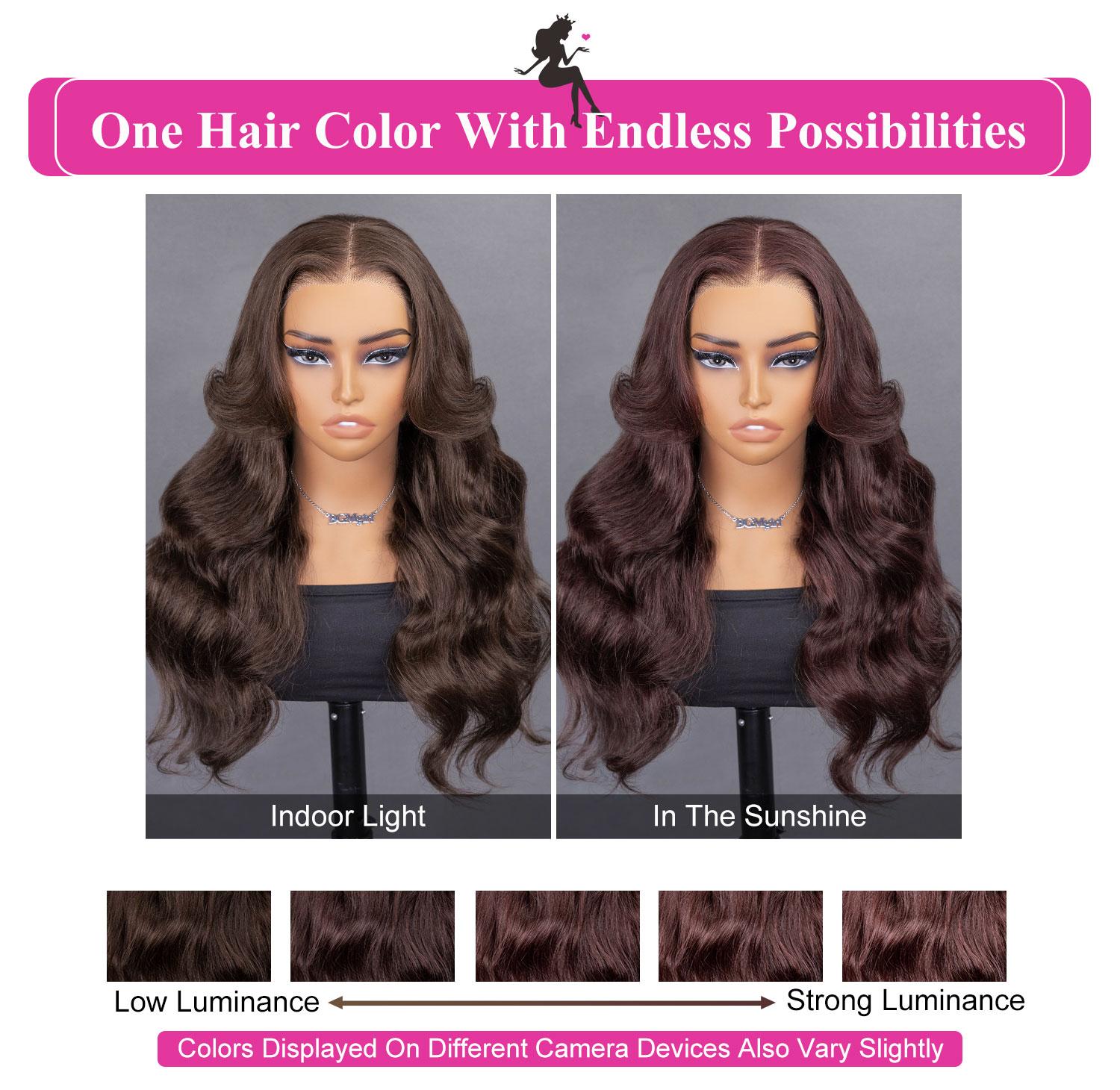 [New In] BGMgirl Layered Cut Natural Black Chocolate Brown #4 Body Wave Wear Go Wig Upgraded 7*5 Lace Closure 180% Glueless Color Wig Human Hair Wig TikTokShopfalldealsforyou TikTokShopBlackFriday SpringStatements