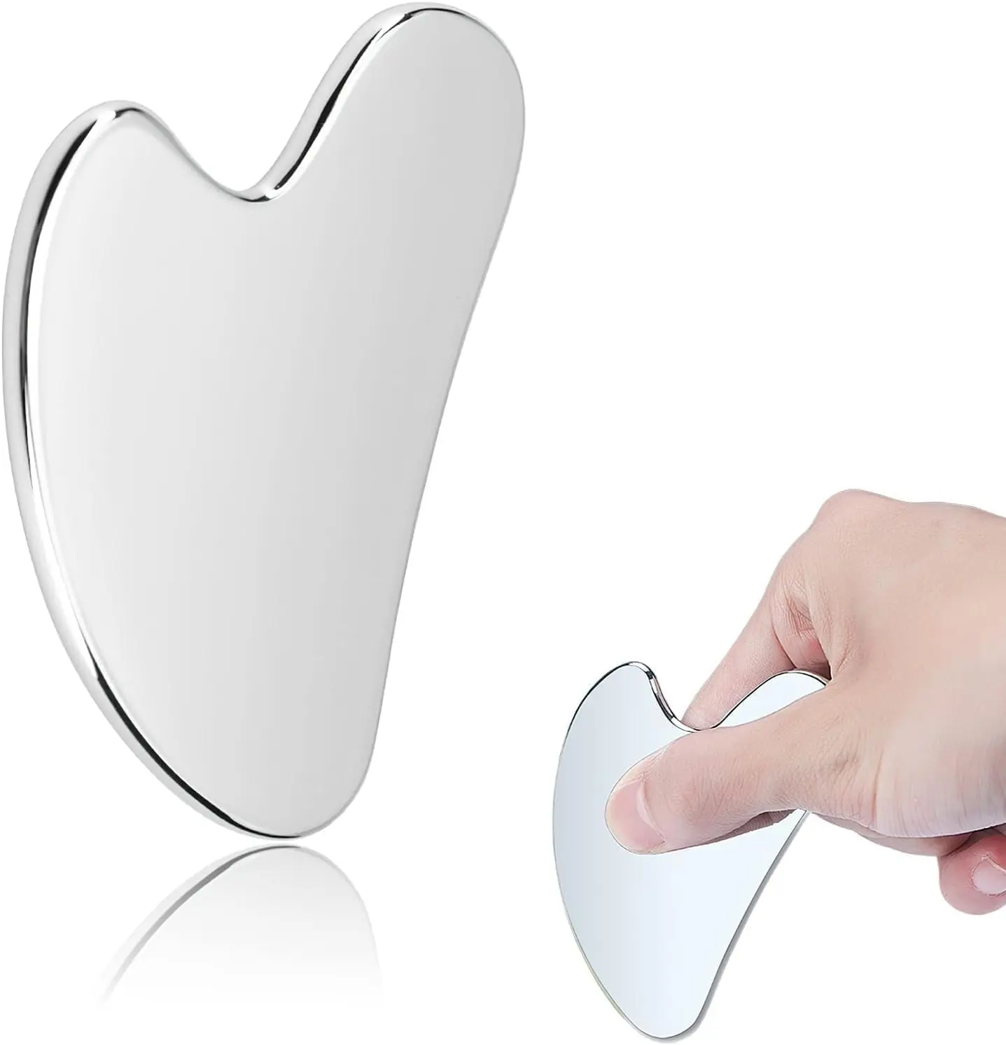 Stainless steel gua sha facial tool, upgraded metal gua sha, gua sha tool for facial and body care, muscle tension and swelling relief gua sha tool, skincare gift for women