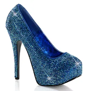 Women's Fashion Rhinestone-Embellished Platform Sole High Heel Shoe, Teeze-06R