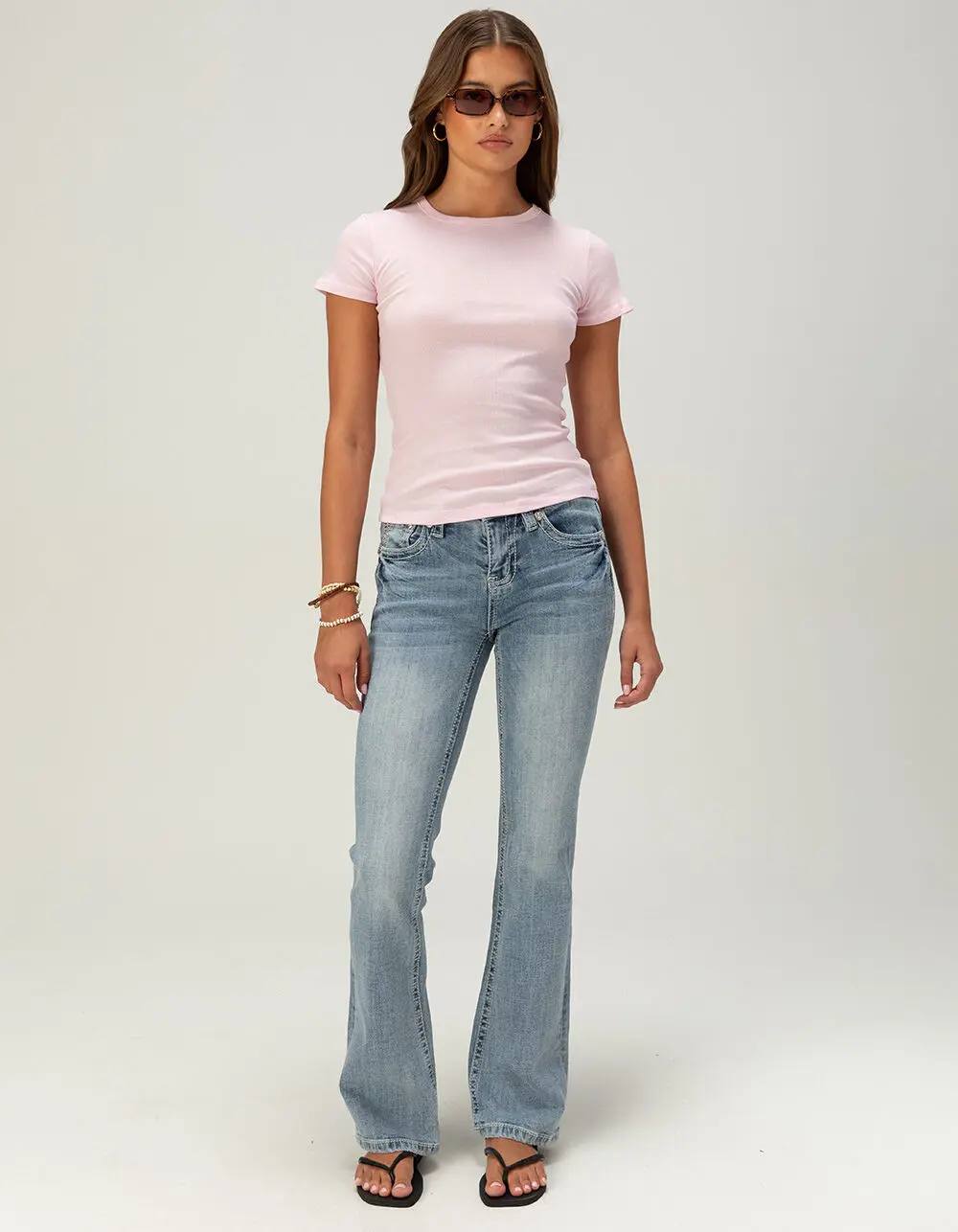 MISS ME Wing Mid Rise Womens Bootcut Jeans