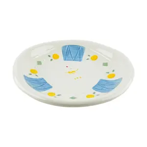 Golden Lion 8.5" Natural Clay Dinner Plate | Kids Safe Tableware, Pigeon Series