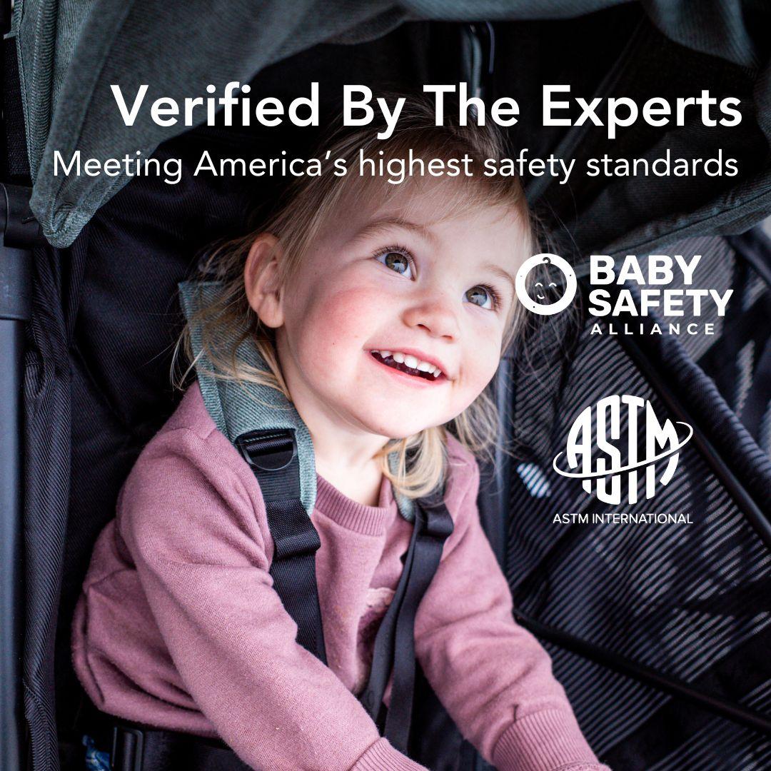 Strolee Baby+ v2 Lightweight Baby Stroller & Shopping Cart - 22 lbs 3 Point No Re-Thread Harness, Adjustable Handle, Parent Cup Holder, Compact Fold, Car Seat Compatible, 2 Year Warranty