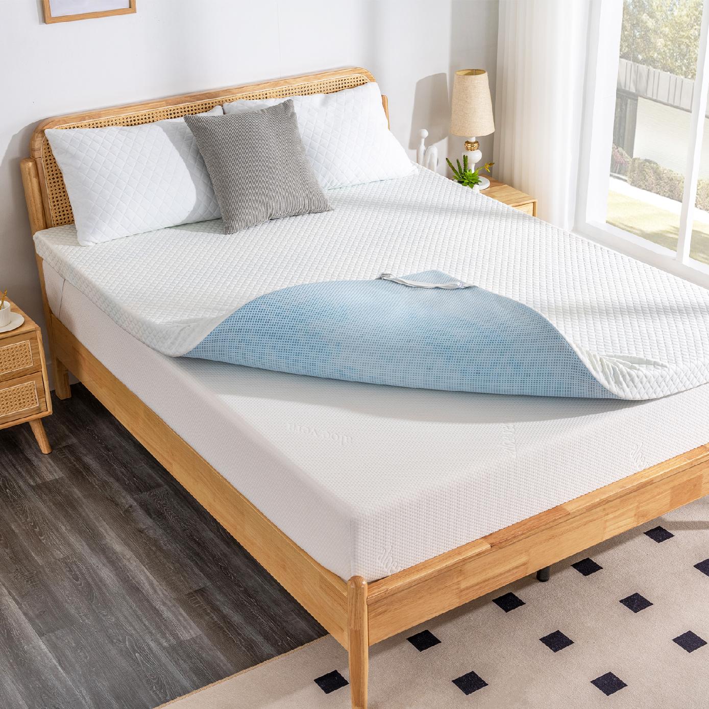 EGO Original White Mattress Topper, Gel Memory Foam for Cooling Sleep with Removable Fitted Cover, Ventilated Design, Twin Full Queen King Soft Pressure Relief Medium EGO Original White Mattress Topper, Gel Memory Foam for Cooling Sleep with Removable Fitted Cover, Ventilated Design, Twin Full Queen King Soft Pressure Relief Medium