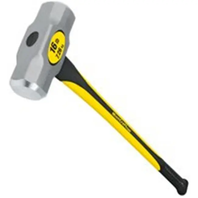 Mintcraft Pro 32907 18.5 lbs Sledge Hammer - 36 in. Fiberglass Pole Handle, 34.5x8x3 inches Dimensions, Chamfered Striking Face Hammer Head, Heavy-Duty Hardware Hand Tool for DIY Projects, Construction