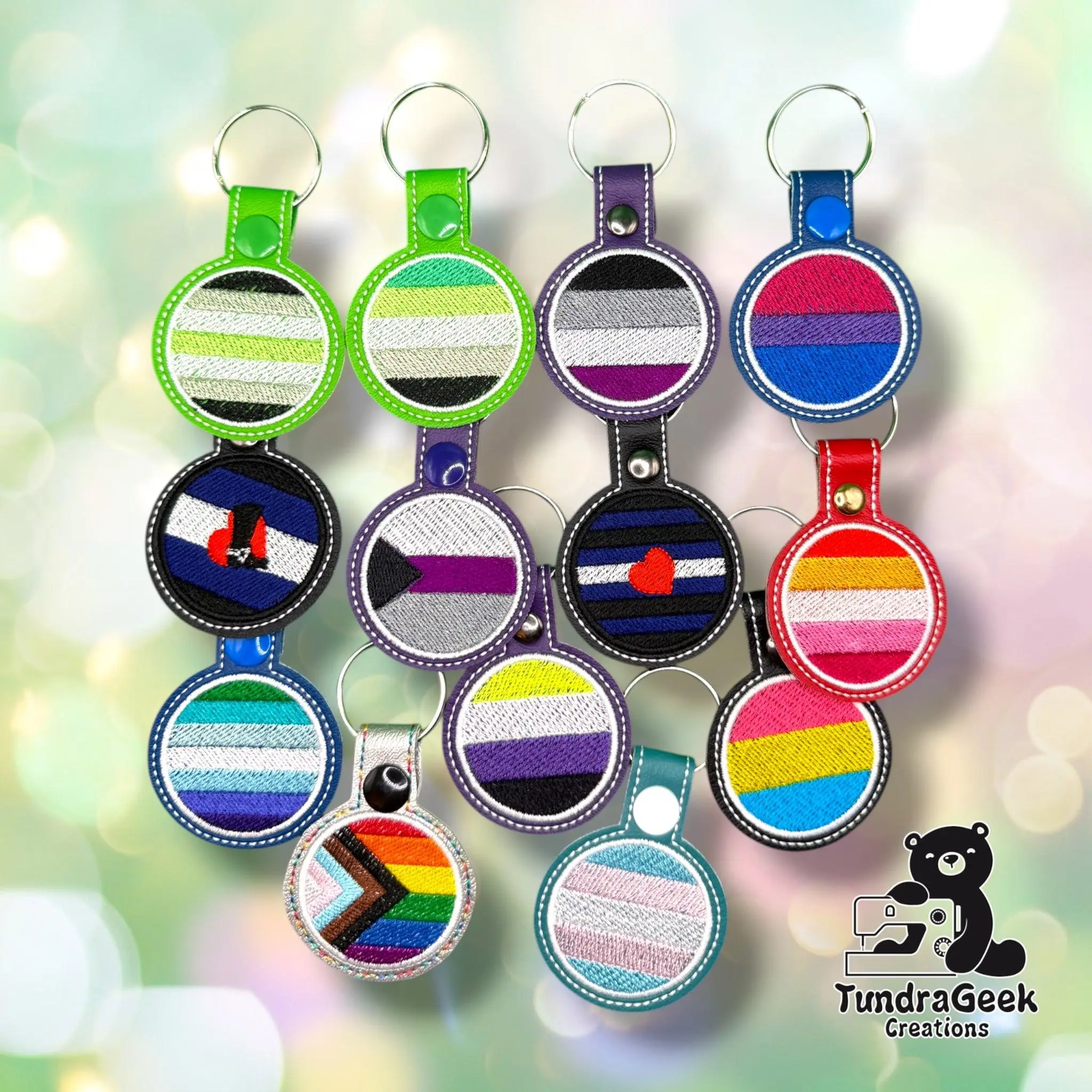 Pride Flag Keychain - Round