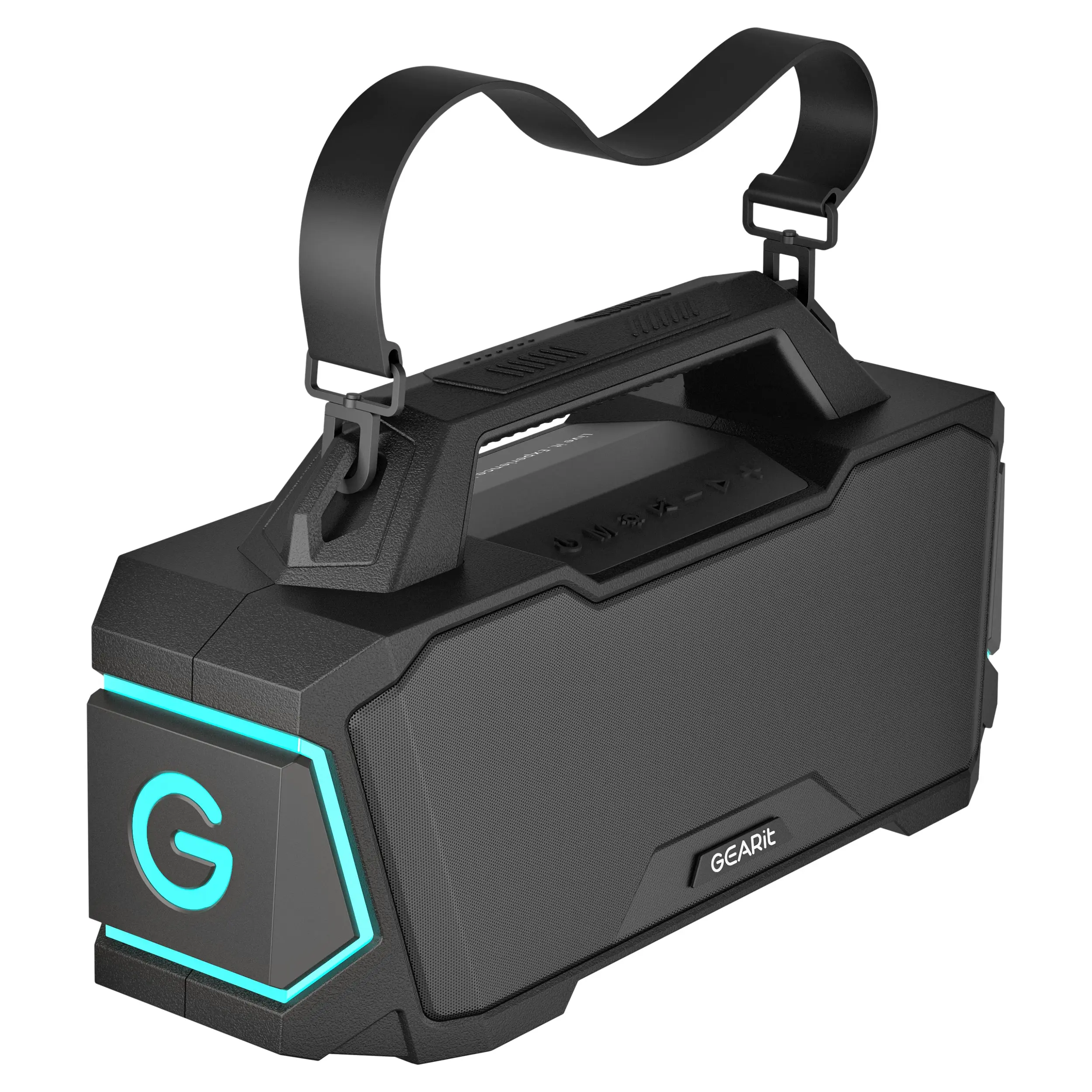GearIt BOOM 120W Portable Wireless Bluetooth Speaker - IPX6 Waterproof, Adjustable Strap, RGB Lights, Deep Bass Stereo Sound System, Auxiliary Input, Mic Input for Karaoke Fun, Outdoor Electronics Gadget