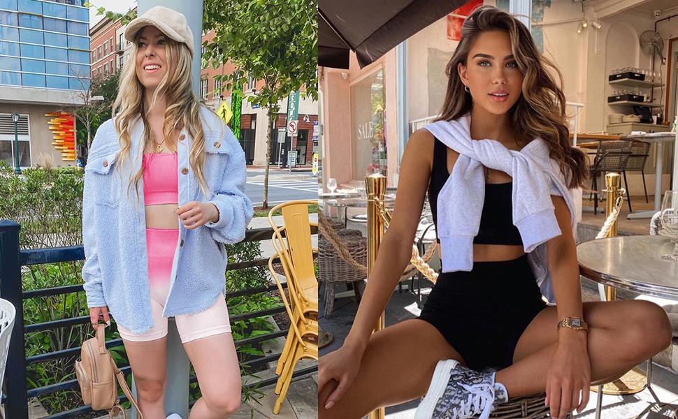 Solid Seamless Crop Sports Top & High Waist Shorts Set Workout Gym Yoga Snatched Body Sports Outfits Clothing for Women Tummy Control Hip Lift Solid Seamless Crop Sports Top & High Waist Shorts Set Workout Gym Yoga Snatched Body Sports Outfits Clothing for Women Tummy Control Hip Lift