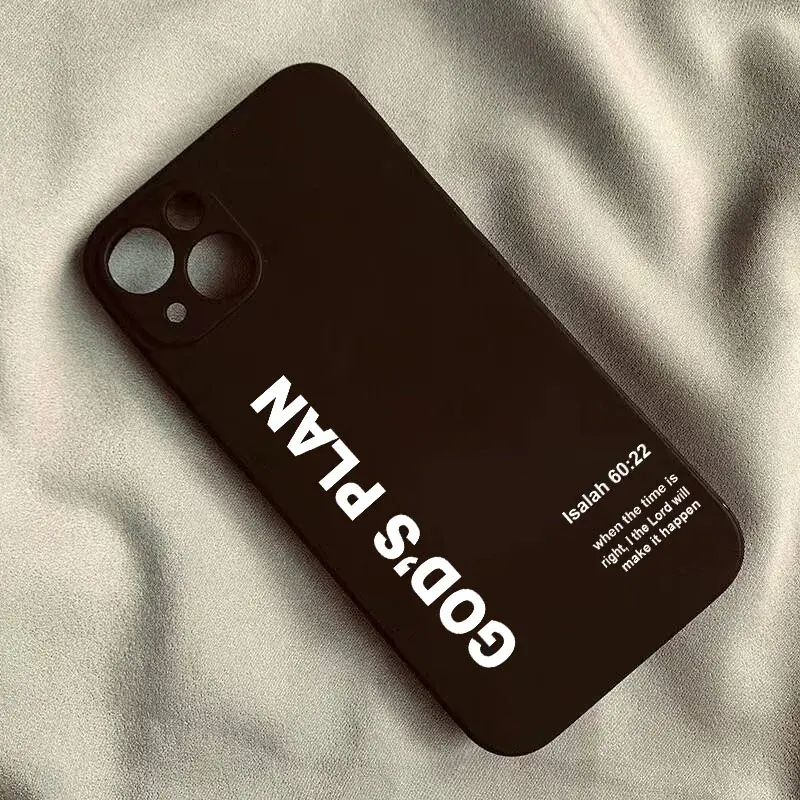 [Letter case] God's Plan Jesus Bible Verse Case .Christian Design Soft Silcone Back Cover.Compatible with iPhone 17/16/15/14/13/12/11 Pro Max/Plus