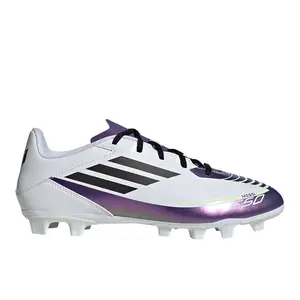 adidas Mens F50 Club Messi Flexible-Ground Soccer Cleats  - Purple, White