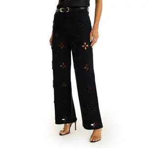 Kaia Pearl High Rise Jean - Black