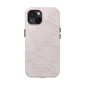Pink Floral Lace Protective Shockproof Dual-Layer Smartphone Cover, Casing & Accessory for iPhone 11, iPhone 13