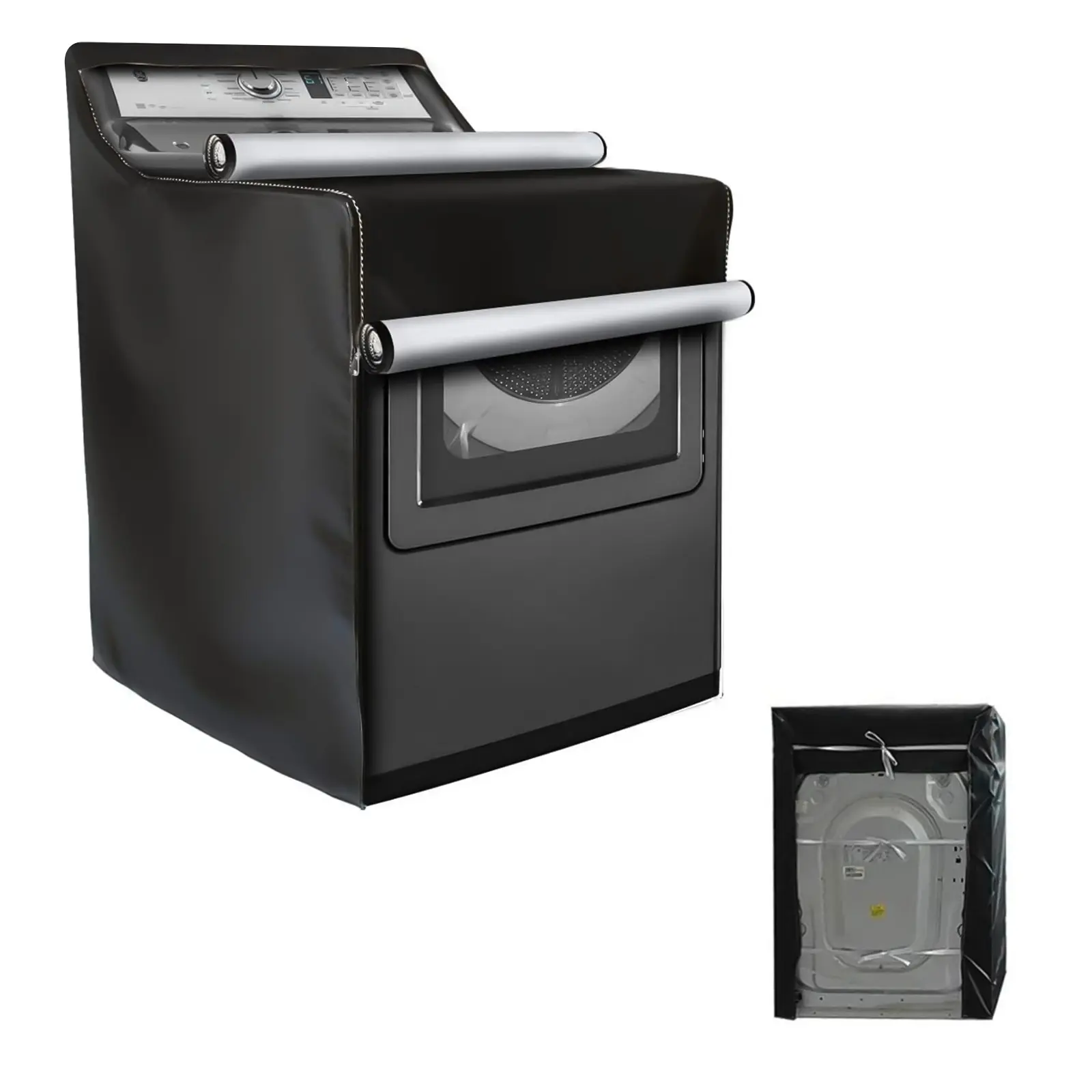 Washing Machine Cover with Zipper Closure - Waterproof Washer Dryer Covers,Dustproof Washing Machine Guard,Laundry Protector for Top-Loading & Front-Loading Machine