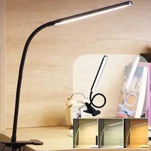 Clip on Light 30 LED Reading Book Study Lamp 3-Color Modes 10-Brightness Eye Protection 360° Flexible Gooseneck Student Dormitory Office Desk Lamp Reading Lamps at Night For Bed Headboard Craft