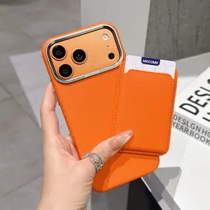 Magsafe Magnetic Card Bag Stand Phone Case for iPhone17ProMax/17/16Pro/16/15Plus/14/13/12Pro/12 Car Mount Ultra-Thin Card Storage Full Shockproof Protective Cover