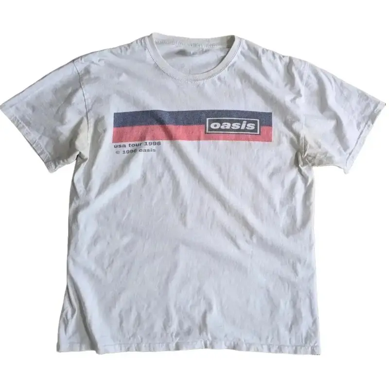 Oasis Band 1996 US Tour T-Shirt Replica Vintage Style Rock Unisex S-3XL, Printed DesignUnisexTshirt  VintageTee