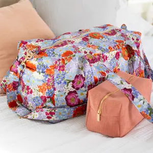 Weekender Duffle Bag | Floral and solid corduroy options | Suitcase | Travel Bag for a getaway! Perfect for 1-3 nights of travel | Available in 6 patterns