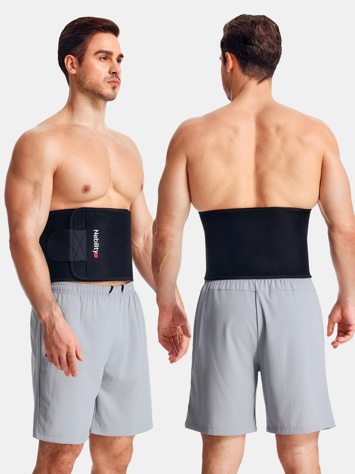 【Nebility】Men’s Waist Trainer Fitness Belt – Sweat-Activating Waist Trimmer with Support, Core Temperature Boost, Lumbar Support & Adjustable Velcro Fit SpringStatements