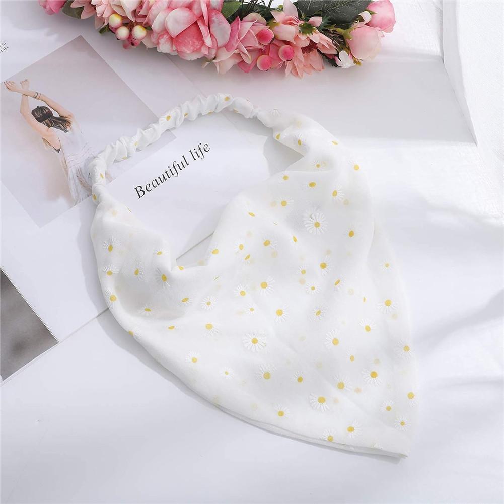3PCS/Set Floral Printed Elastic Hair Scarf Headband Chiffon Head Kerchief Headband Floral Hair Scarves Hair Clips Hair Bandanas