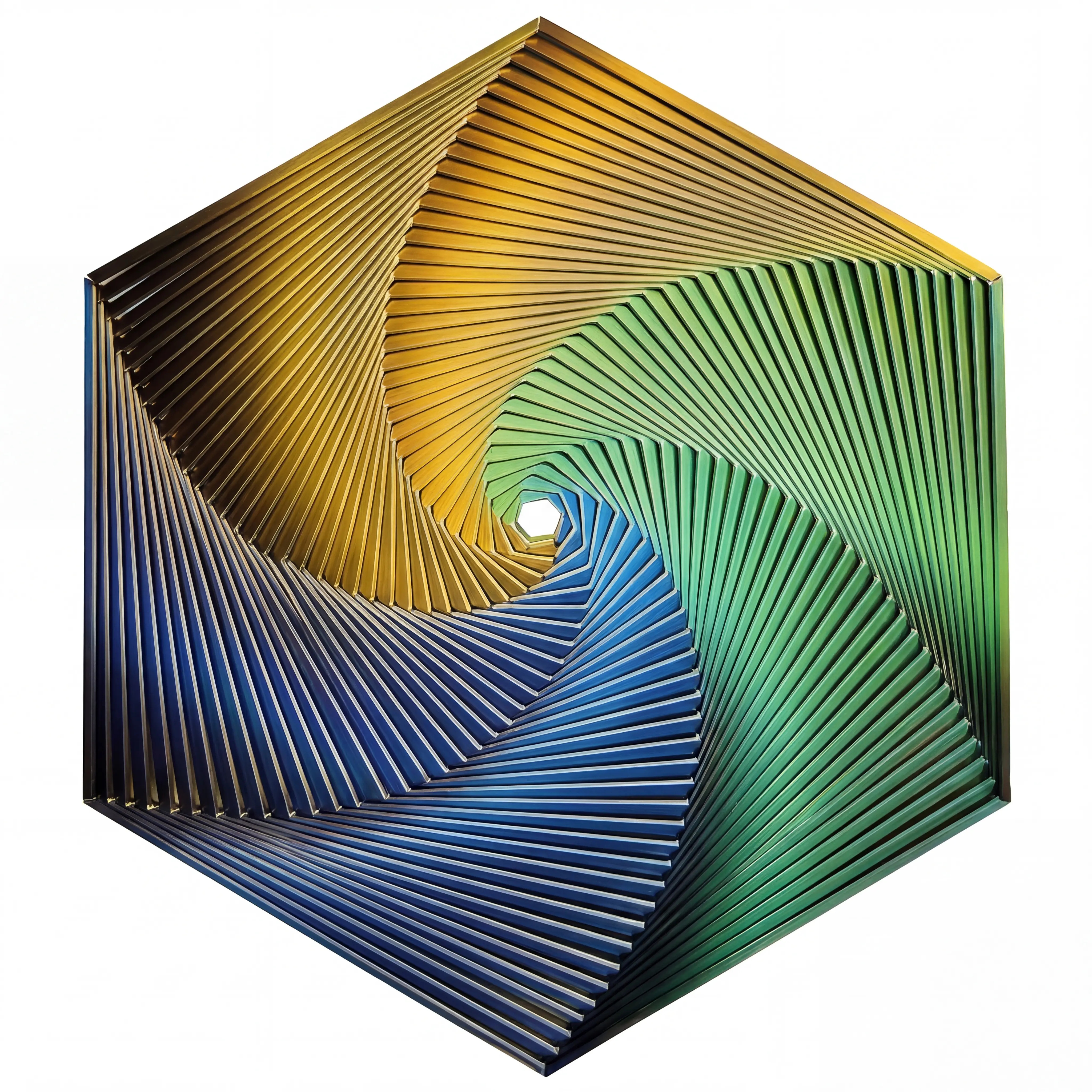 Fractal Fidget Hexagon Kinetic Desk Spinning Toy Used for Anxiety Disorder ADHD Adult Office Visual Illusion Fingertip Toys