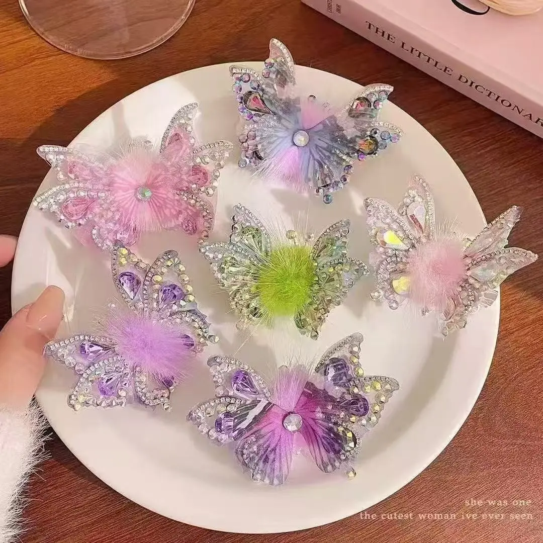 New Original Moving Butterfly Wings Hair Clip for Girls & Kids, Cute Hair Accessories for Back Head & Bangs