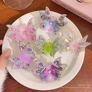 New Original Moving Butterfly Wings Hair Clip for Girls & Kids, Cute Hair Accessories for Back Head & Bangs