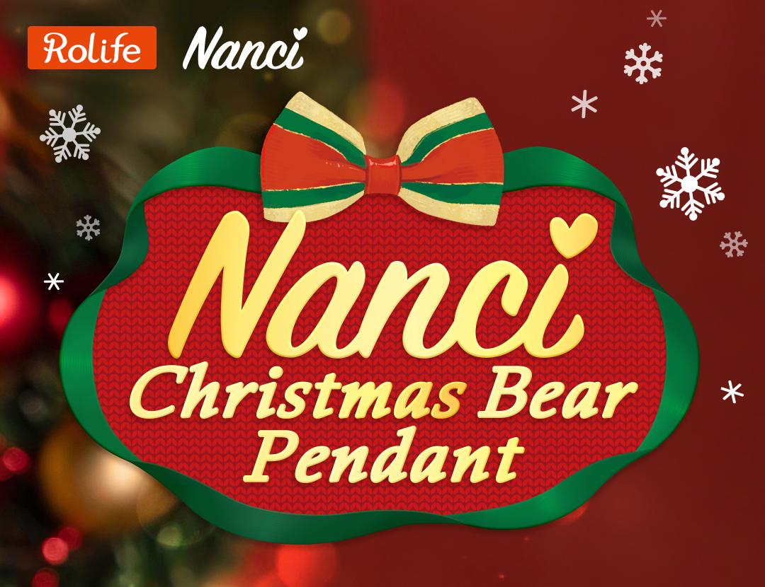 【Limited Edition】Rolife Nanci Christmas Bear Plush Pendant, Xmas Gift Ideas Keychain