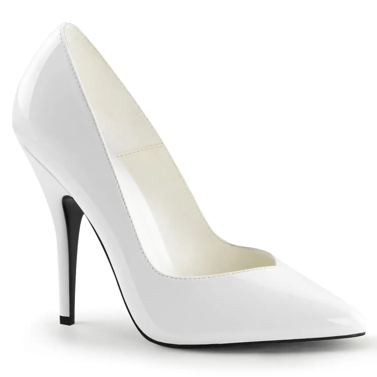 Pleaser Seduce-420V Women's Classic High Heels, Pointed Toe Pumps with a V-Cut Topline and 5" Stiletto Heel