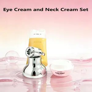 Neck Firming Roller Cream and Eye Cream Set for Moisturizing Hydrating Skin, Smoothing Fine Lines, Enhancing Eye and Neck Skin Elasticity, Hydrate Moisture Moisturize eye firming cream neck - eye care Electric with Red Light Vibration Moisturizer summervi