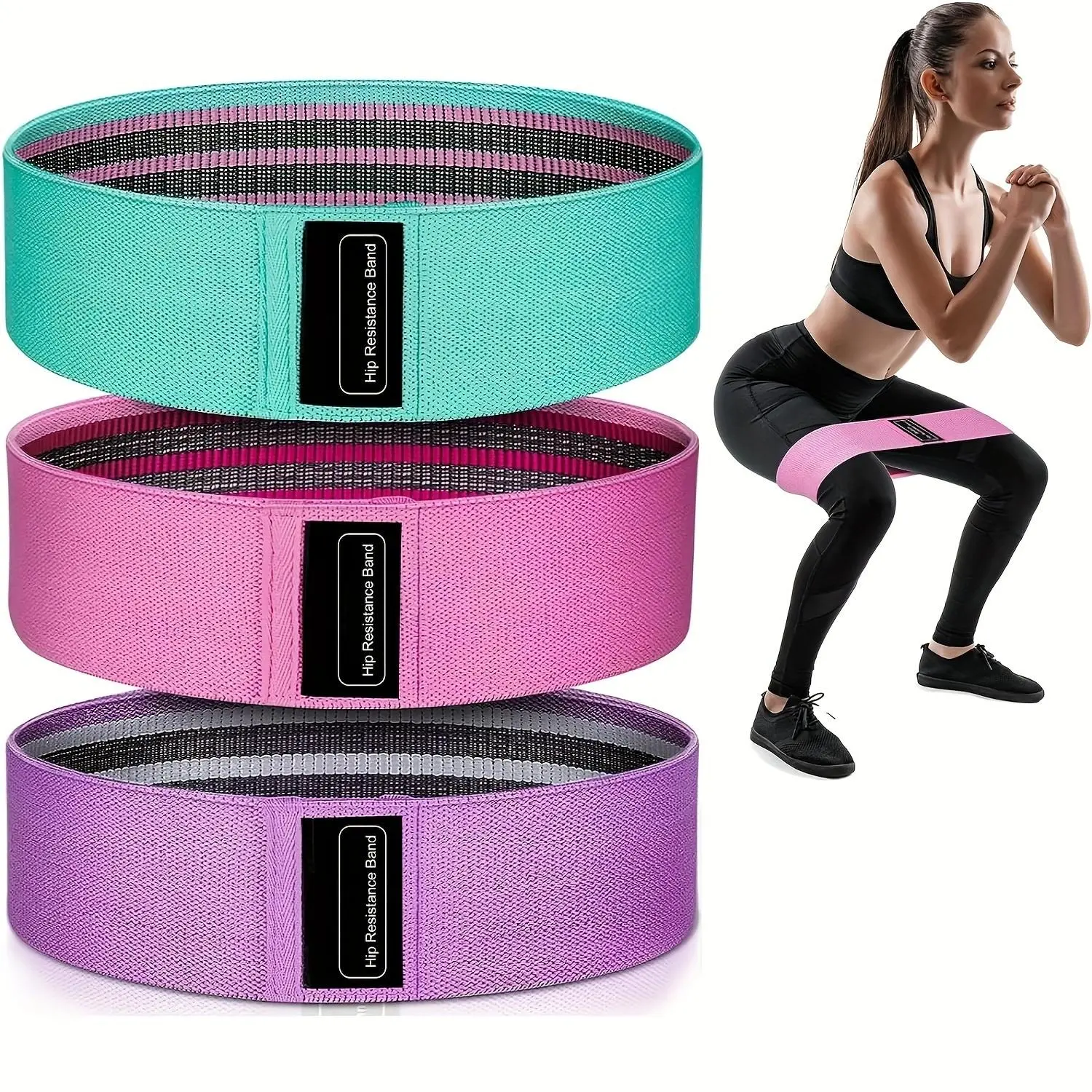 Resistance Bands for Legs and Butt Squat Resistance Bands Hip Training Bands Home Workout Resistance Bands Fitness Loop Bands for Yoga & Pilate