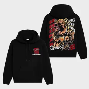 Dennis Rodman "#91" Premium Cotton Hoodie V1, The Worm Fans Hoodie, Bulls Nation Fans Club Hoodie, Basketball Graphic Hoodie, Basketball Lover Gift, Basketball Game Day Outfit.