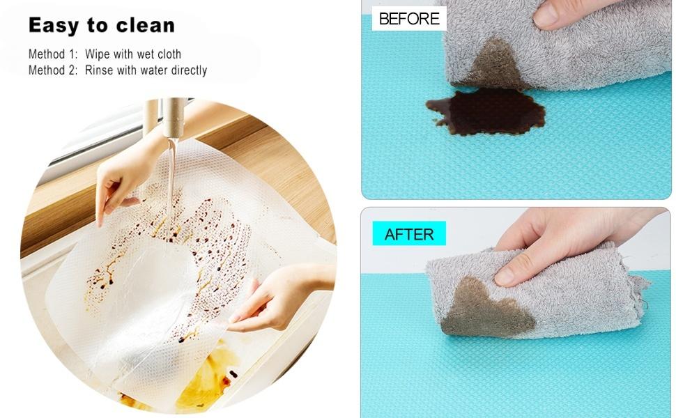 LMMAKE 12Pcs Cuttable Refrigerator Lining Mats Non Toxic Food Grade Material Easy Cleaning Nonslip Waterproof Drawer Cabinet Mats Insulated Moisture Proof Stain Resistant Coasters Fridge Accessories
