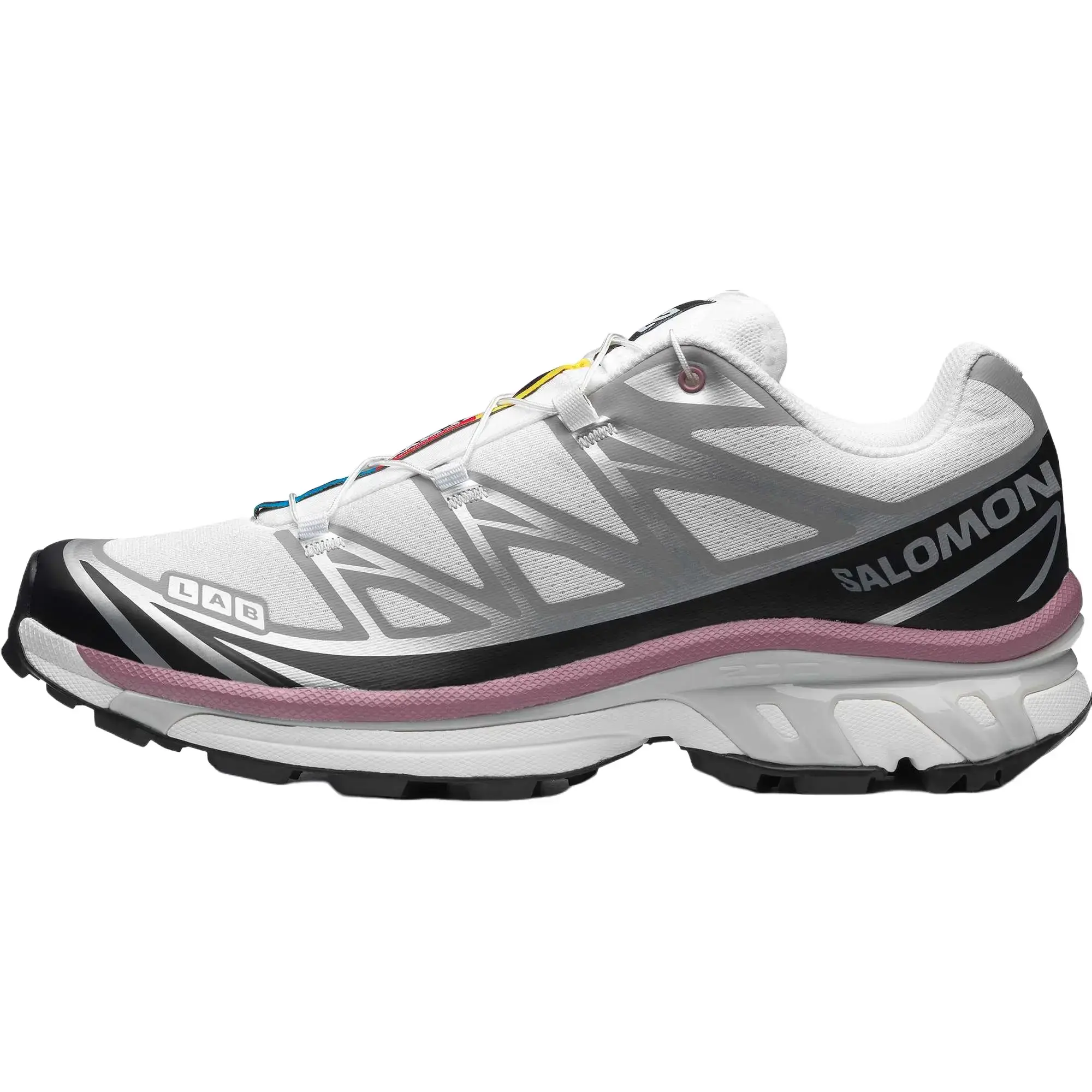 Salomon XT-6 Men's Trail Running Shoes, White Orchid Color, Lightweight Design, Secure Fit
