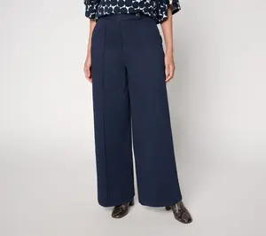 Carla Rockmore Collection Petite Stretch Twill Wide Leg Pants