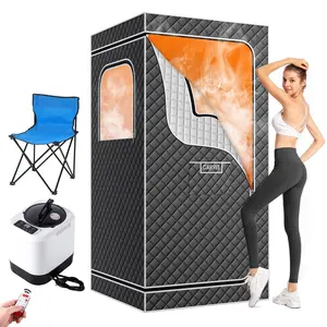Personal Sauna for Home with 4L/1500W Steamer, Portable Steam Sauna Tent with Explosion Proof Zip, 99 Mins Timer, Fast Heating, Easy Setup