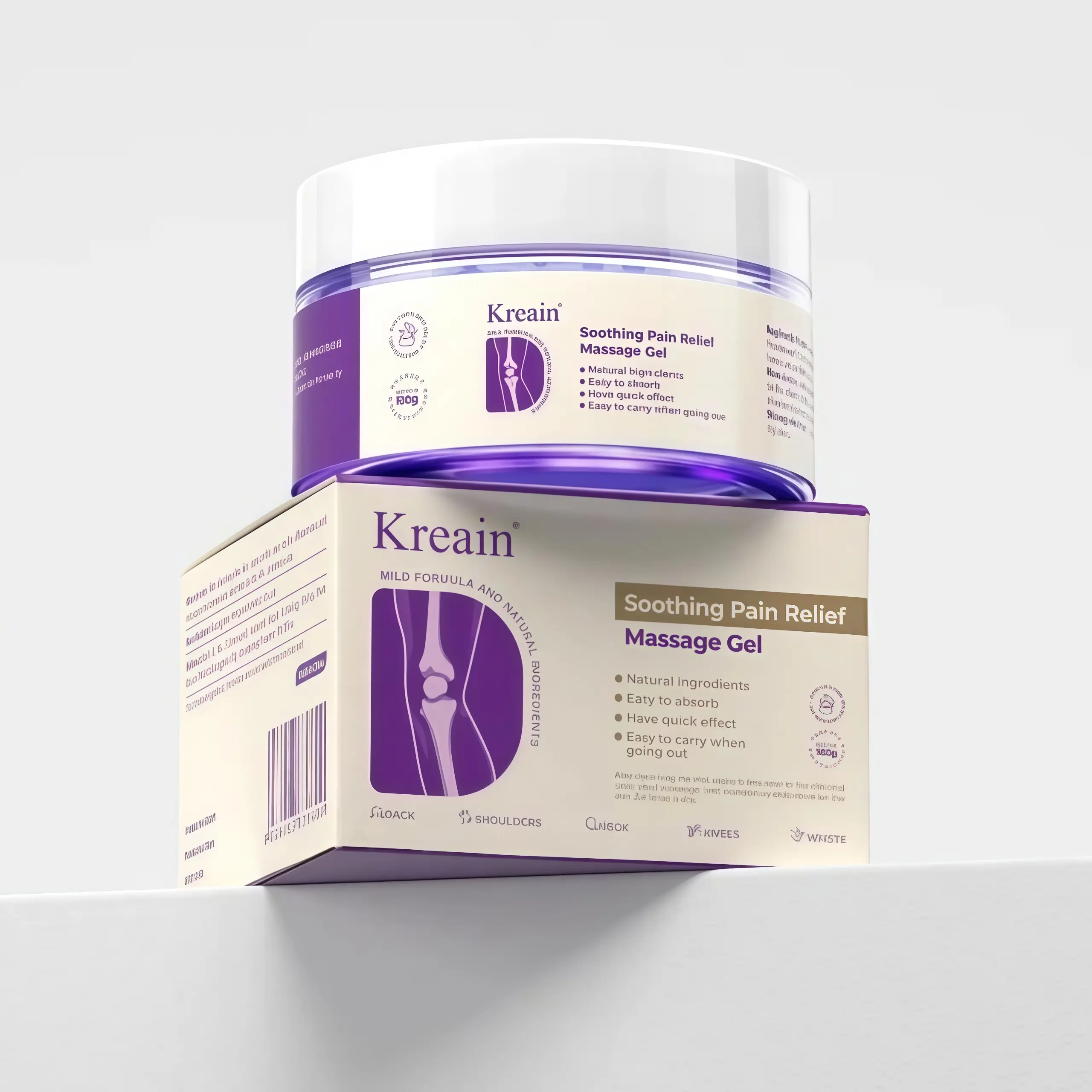 Kreain Nature Joint Pain Relief Cream - Fast-Acting Herbal Gel with Saffron & Turmeric, Portable Fitness Healthcare Therapy for Athletes, Targeted Sore Muscle & Joint Stiffness Soothing Cooling Gel (Sports & Outdoor, Personal Care)