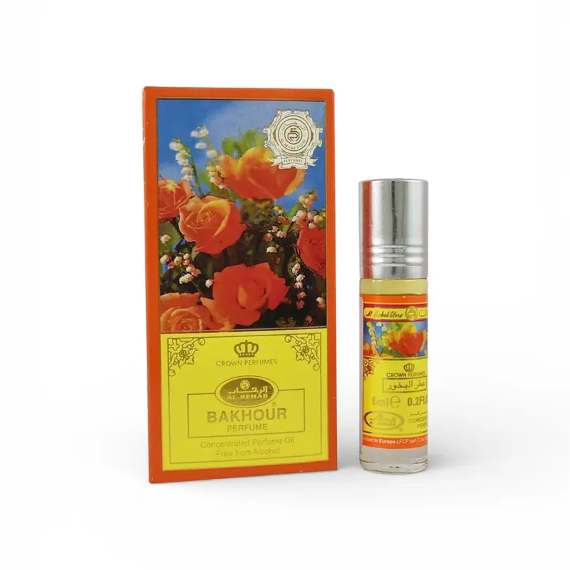 Al Rehab Bakhour Attar Unisex Perfume - 6ml Alcohol-Free Long-Lasting Aromatic Fragrances, Single Item, Arabian Ethnic Fragrance, Alcohol‑Free Wear, Fruity Floral Lift