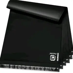 POLYSELLS 100 pcs 12x15.5 Inches Black Poly Mailers Shipping Envelopes, Strong Adhesive Sealing, Waterproof, and Tear-resistant Postal Mailing Bags for Clothing, Books, and Accessories shipping bags