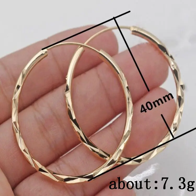 2026  Eternity Women's Hoop Earrings Metal 18K Gold Color Exquisite Texture Circle Earrings Versatile Classic Jewelrysummerwins Earrings Gold Hoops Earring Stacks Gold, Chunky Hoop Earrings