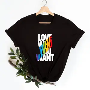 Love Who You Want Shirt Gay Shirt for Gifts Pride LGBT and Pride Shirt,Lesbian and Bisexual Shirt Tank Top Lesbian clothes Cotton Unisex Party Summer