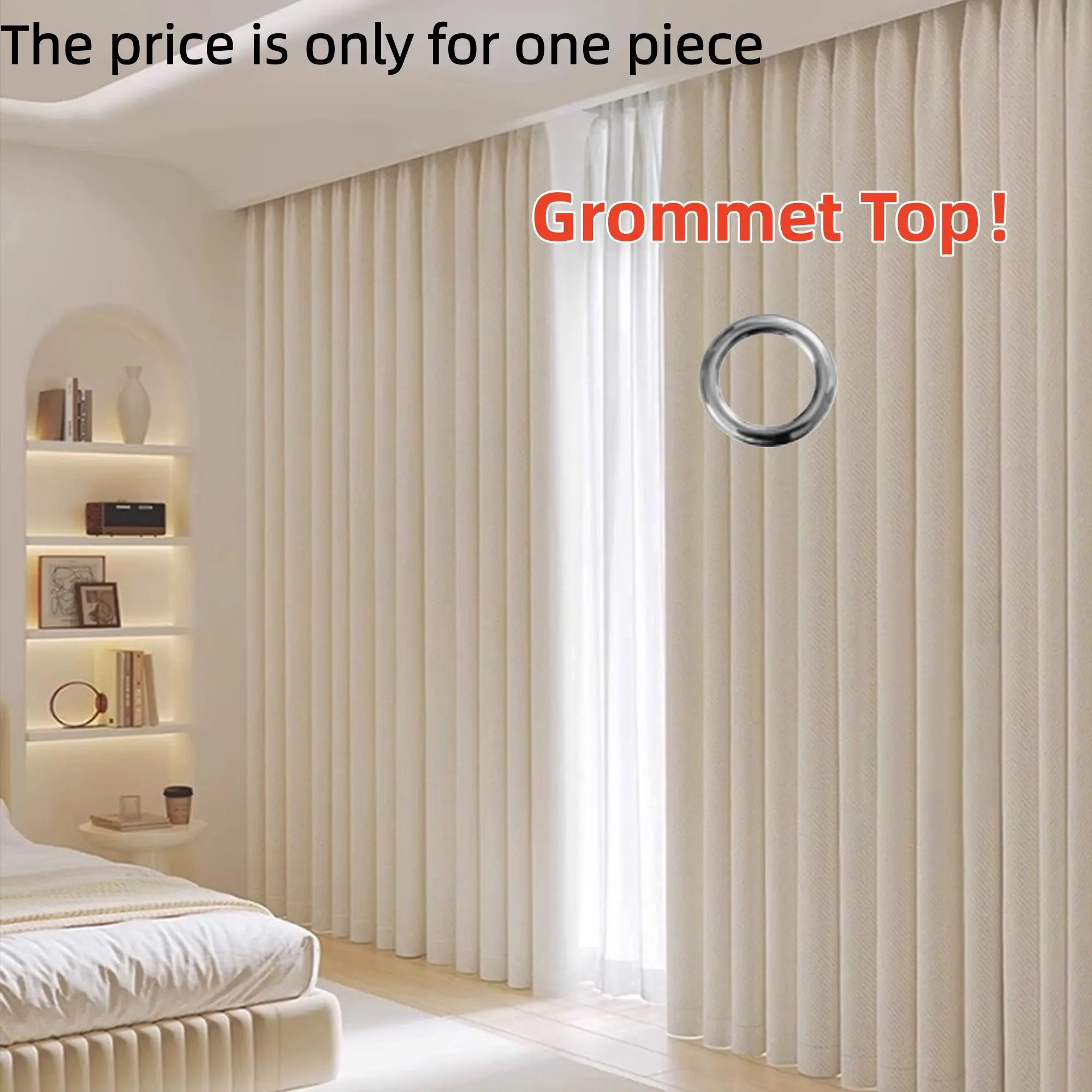 1PC Modern Minimalist Thick Precision Curtain, Light Blocking for Living Room Bedroom Dining Room Study, Elegant Sunshade for Home Decor, Window Curtain