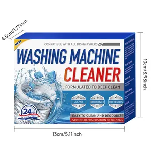 24PCS Washing Machine Cleaner Fights Pet Odors & Hair Build-Up for Fresh Clean Machines
